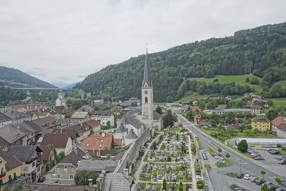Blick auf die Altstadt von Gmünd in Kärnten