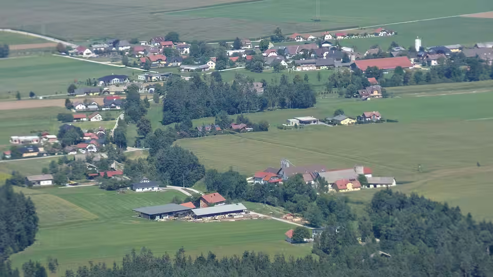 Blick auf Dolintschitschach, Gemeinde Feistritz ob Bleiburg.
