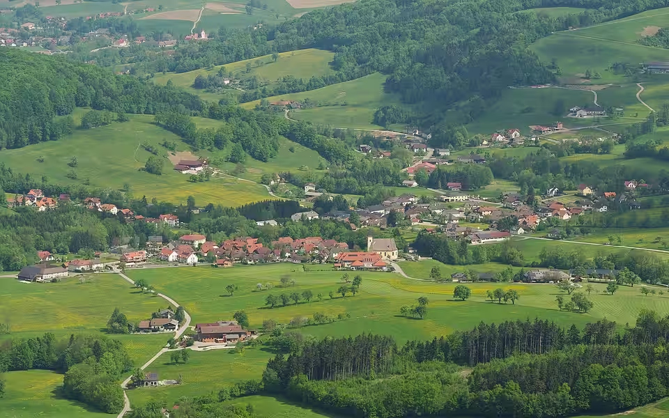 Blick vom Walzberg auf Texing in der Gemeinde Texingtal