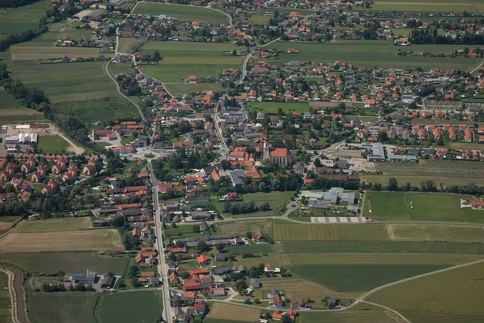 Luftaufnahme von Fernitz in der Gemeinde Fernitz-Mellach