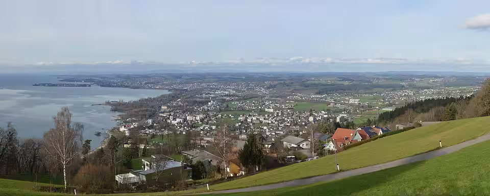 Lochau am Bodensee, vom Pfänder aus gesehen